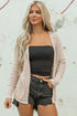 Geometric Open Stitch Ribbed Cuff Cardigan