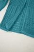 Geometric Open Stitch Ribbed Cuff Cardigan