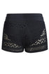 Geometric Openwork Drawstring Waist Swim Cover Up Shorts
