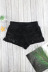 Geometric Openwork Drawstring Waist Swim Cover Up Shorts