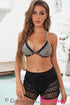 Geometric Openwork Drawstring Waist Swim Cover Up Shorts