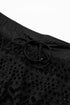 Geometric Openwork Drawstring Waist Swim Cover Up Shorts