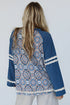 Geometric Paisley Lace Patchwork Raglan Sleeve Top