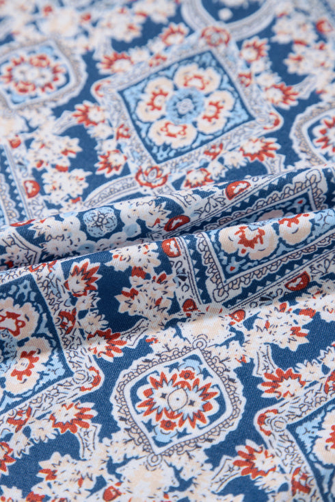 Geometric Paisley Lace Patchwork Raglan Sleeve Top