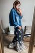 Geometric Paisley Print Bohemian Drawstring Wide Leg Pants