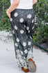 Geometric Paisley Print Bohemian Drawstring Wide Leg Pants