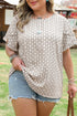 Geometric Paisley Print Ruffled Sleeve Bohemian Blouse