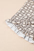 Geometric Paisley Print Ruffled Sleeve Bohemian Blouse