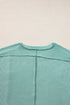 Geometric Panel Crew Neck Textured Short Sleeve Shirt