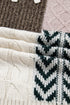 Geometric Panel Patchwork Knotted Back Loose Fit Sweater