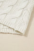 Geometric Panel Patchwork Knotted Back Loose Fit Sweater