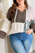 Geometric Panel Patchwork Knotted Back Loose Fit Sweater