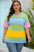 Geometric Paneled Exposed Seam Patchwork T Shirt