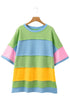 Geometric Paneled Exposed Seam Patchwork T Shirt
