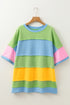 Geometric Paneled Exposed Seam Patchwork T Shirt