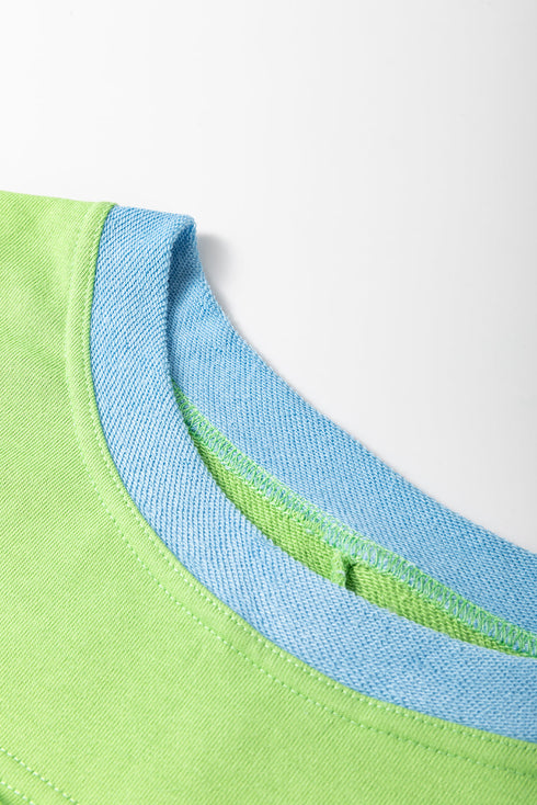 Geometric Paneled Exposed Seam Patchwork T Shirt