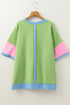 Geometric Paneled Exposed Seam Patchwork T Shirt