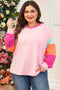 Geometric Paneled Patchwork Print Long Sleeve Top