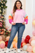 Geometric Paneled Patchwork Print Long Sleeve Top