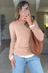 Geometric Patchwork False Layered Crew Neck Top