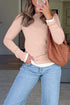 Geometric Patchwork False Layered Crew Neck Top