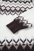 Geometric Pattern Brushed Knit Apres Ski Cardigan