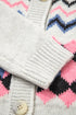 Geometric Pattern Button Front Knit Cardigan