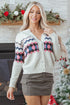 Geometric Pattern Button Front Knit Cardigan