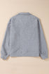 Geometric Pattern Textured Knit Quarter Zip Pullover