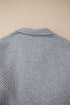 Geometric Pattern Textured Knit Quarter Zip Pullover