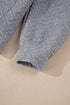 Geometric Pattern Textured Knit Quarter Zip Pullover