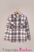 Geometric Plaid Print Pocketed Shacket