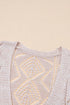 Geometric Pointelle Button Front Long Sleeve Cardigan