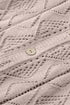 Geometric Pointelle Button Front Long Sleeve Cardigan