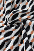 Geometric Print Collared V Neck H Line Mini Dress