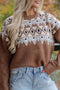 Geometric Print Drop Shoulder Alpine Inspired Pullover Sweater