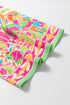 Geometric Print Flutter Sleeve Woven Peasant Blouse