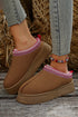 Geometric Print Panel Plush Lined Suede Texture Boots