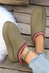 Geometric Print Panel Plush Lined Suede Texture Boots