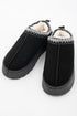 Geometric Print Panel Plush Lined Suede Texture Boots