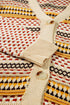 Geometric Print V Neck Button Down Cardigan