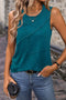 Geometric Seam Detail Soft Brushed Sleeveless Top