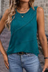 Geometric Seam Detail Soft Brushed Sleeveless Top