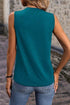 Geometric Seam Detail Soft Brushed Sleeveless Top