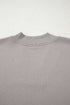 Geometric Sleeve V Neck Relaxed Fit Pullover Sweatshirt