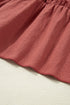 Geometric Stitch Shirred Bodice Ruffled Trim Smocked Mini Dress