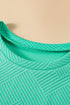 Geometric Textured Knit Cap Sleeve Shift Dress