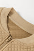Geometric Textured Pattern Baseball Collar Jacket