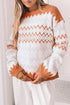 Geometric Zig Zag Knit Crew Neck Sweater