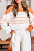 Geometric Zig Zag Knit Crew Neck Sweater